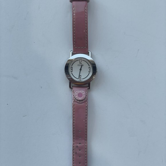 Coach Watch 0238 Pink Leather Band Genuine Leather - Picture 10 of 10